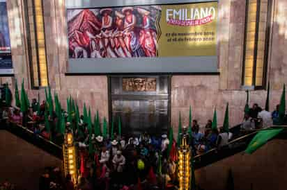 De acuerdo con autoridades del INBAL, en este momento están cerradas las muestras 'Emiliano. Zapata después de Zapata' y 'Redes de vanguardia'. (ESPECIAL)