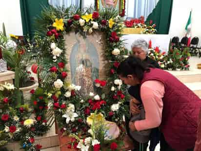 Durante el día de la Virgen de Guadalupe se celebraron misas, con la asistencia de una gran cantidad de feligreses.