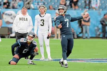 El pateador de los Titanes, Greg Joseph, no ha conseguido ningún gol de campo con el equipo.m (AP)