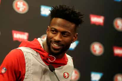 El receptor Emmanuel Sanders apuntaló la ofensiva de San Francisco tras un canje con los Broncos. (AP)