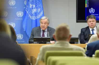 'Nuestro mundo se enfrenta a un enemigo común: el COVID-19', defendió Guterres en una conferencia de prensa. (ARCHIVO)