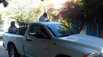 Se realizó un recorrido con camionetas para bendecir a los fieles en las calles de Lerdo.