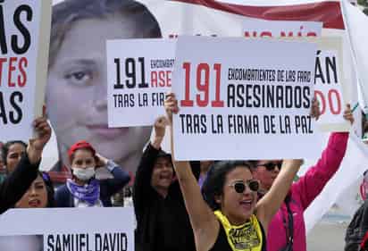 El partido político colombiano FARC denunció este lunes que hombres armados buscan 'casa por casa' en el municipio de Argelia, en el departamento del Cauca (suroeste de Colombia), a desmovilizados de la guerrilla con sus mismas iniciales, y responsabilizó al Gobierno del presidente Iván Duque de lo que pueda sucederle a sus compañeros. (ARCHIVO)