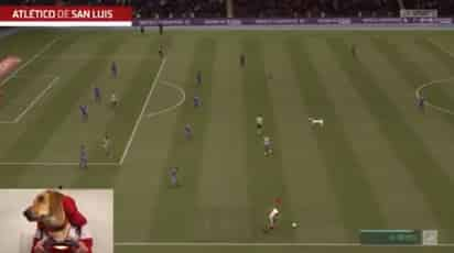 El conjunto potosino compartió un video, en el que una 'Tunita' virtual se metió al terreno de juego del FIFA 20. (ESPECIAL)