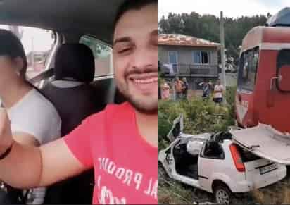 El intérprete Tavy Pustin de 29 años de edad bailaba y fumaba mientras viajaba junto a su esposa de 24 años de edad, quien conducía la unidad. (ESPECIAL)
