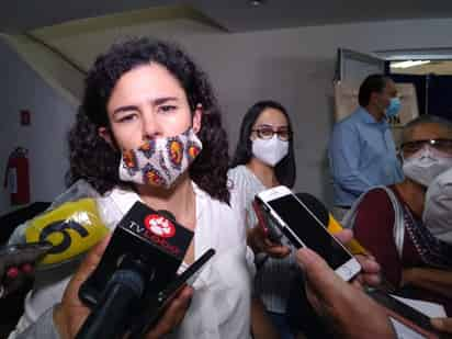 María Luisa Alcalde Luján, se encuentra en estos momentos en reunión con el sector patronal y sindical con el tema de la Reforma Laboral en las instalaciones de Canacintra de Gómez Palacio. (DIANA GONZÁLEZ)