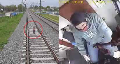 Aparentemente nadie supervisaba las acciones del niño que deambulaba en las vías ferroviarias (CAPTURA)