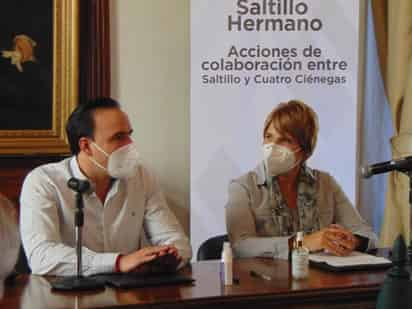 La alcaldesa del municipio de Venustiano Carranza, Yolanda Cantú Moncada, y el presidente Municipal de Saltillo, Manolo Jiménez Salinas, firmaron un convenio de colaboración entre ambas ciudades, que representará un gran beneficio para sus habitantes.