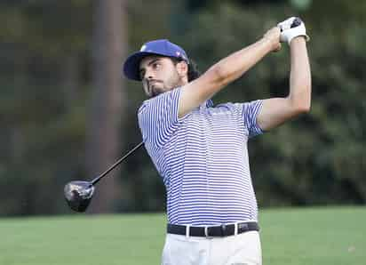 El golfista mexicano Abraham Ancer, pudo completar este viernes temprano, su primera ronda dentro del Masters que se disputa en Augusta, Estados Unidos. (EFE)