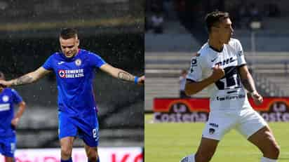 El Cruz Azul del goleador uruguayo Jonathan Rodríguez recibirá este jueves a los Pumas UNAM del atacante argentino Juan Ignacio Dinenno, en el partido de ida de las semifinales del Apertura 2020 del fútbol mexicano. (ARCHIVO)