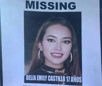 La Fiscalía General de Justicia de Sonora (FGJE) activó Protocolo Alba y Alerta Amber para Delia Emily Castillo, Top Model y Miss Mundo Teen 2017, desaparecida en la comunidad rural de San Pedro El Saucito, de Hermosillo. (ESPECIAL)