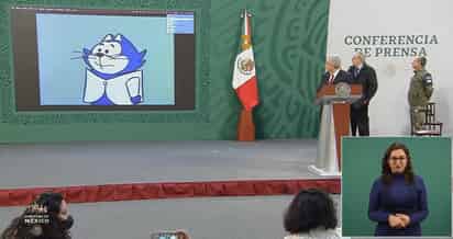 Durante la mañanera de este jueves, AMLO colocó un fragmento de la serie Don Gato recordando al actor de voz Jorge Arvizu 'El Tata', por medio del personaje 'Benito Bodoque' (CAPTURA)