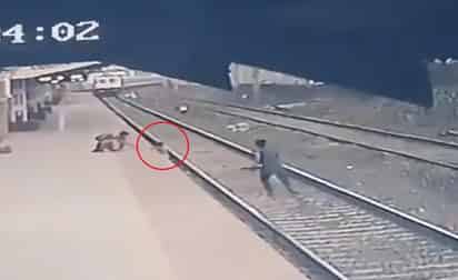 El hombre apareció justo a tiempo para rescatar al infante (CAPTURA)