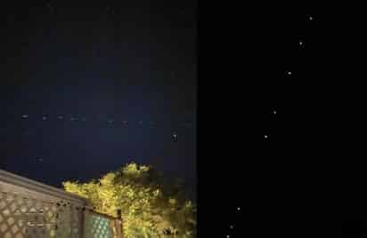 La serie de luces que pudo verse ayer en el cielo nocturno de Arizona, desconcertó a sus pobladores al pensar que se trataba de 'Ovnis' (ESPECIAL)