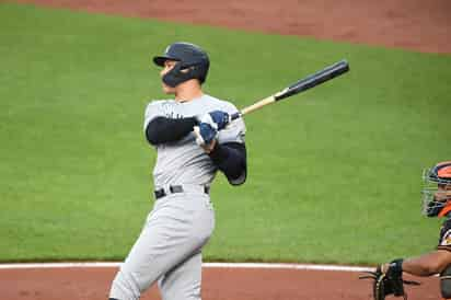 Aaron Judge conectó dos jonrones ayer ante Baltimore. (AP)