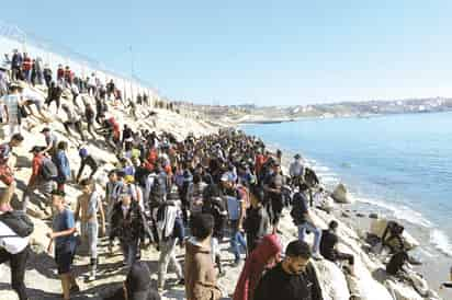 La situación cerca de la frontera desde el lado marroquí es muy diferente a la de los dos últimos días. (EFE) 