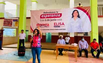 La diputada local y candidata de Morena a la reelección de la diputación por el distrito electoral con cabecera en Teotitlán de Flores Magón, Elisa Zepeda Lagunas, denunció la presencia de un grupo armado durante un mitin realizado en Huautla de Jiménez, en la región Cañada de Oaxaca. (ARCHIVO)