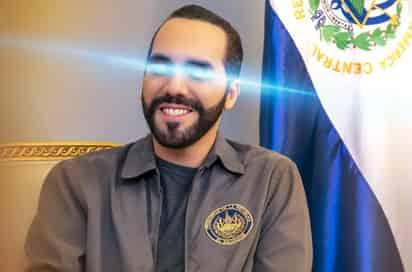 La imagen de perfil en Twitter del presidente salvadoreño, lo muestra con un par de 'ojos láser', detalle que llamó la atención de internautas (CAPTURA) 