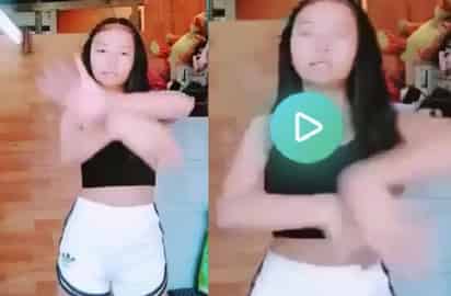 El material que muestra a una joven bailando, cambia a los pocos segundos por la escena de una presunta decapitación (CAPTURA)