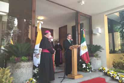 El secretario de Estado del Vaticano, Pietro Parolin se reunió con el secretario de Relaciones Exteriores, Marcelo Ebrard en la Nunciatura Apostólica y pidió a México una nueva relación Iglesia-Estado. (TWITTER)