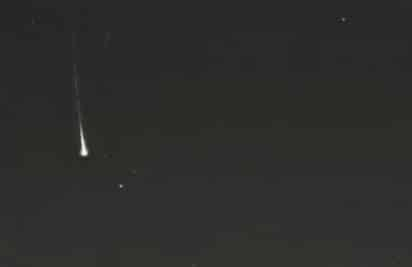 Un gran meteoro fue visible a las 4.55 hora local (8.55 GMT) de este viernes desde casi todo Puerto Rico, según informó a través de un comunicado la Sociedad de Astronomía del Caribe (SAC). (ESPECIAL) 