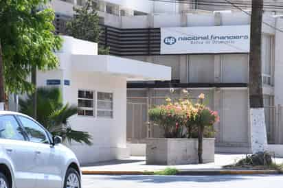 En las oficinas de Nacional Financiera no hay personal en labores, lo que atribuyen a la pandemia. (EL SIGLO DE TORREÓN / JESÚS GALINDO) 