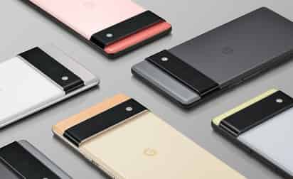 Google presentó su Pixel 6 en una gama de seis colores diferentes: azul, rojo, amarillo, blanco, negro y gris (ESPECIAL)