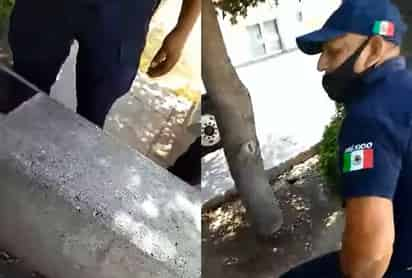 La pareja dijo haber sido víctima de insultos homofóbicos por parte de elementos de la Policía Municipal de Torreón en la explanada de la Plaza Mayor, respaldando su testimonio con un par de videos compartidos en redes sociales (CAPTURA)