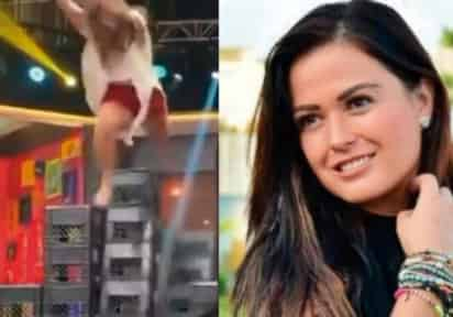 Durante las grabaciones del programa de comedia 'Me caigo de risa', Mariana Echeverría sufrió un doloroso accidente mientras realizaba un reto viral.