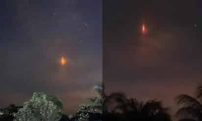 Un día antes de presentarse el sismo que sacudió a la CDMX y estados aledaños, aparecieron luces rojas en el cielo del Istmo de Oaxaca (CAPTURA) 