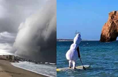 El huracán 'Olaf' impactó este jueves en las costas de Los Cabos, Baja California, fenómeno natural que quedó captado en videos (CAPTURA) 