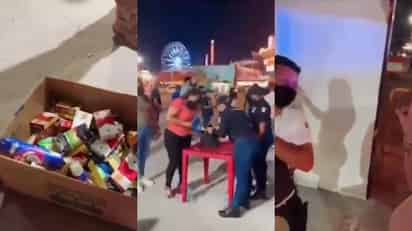 En el clip, la chica mostró lo que le quitan a las personas al ingresar a la feria ya que no nada más son cajetillas de cigarros. (ESPECIAL)
