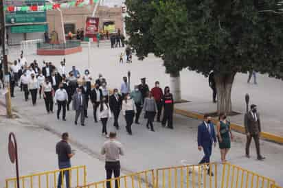 Solo participaron autoridades municipales y elementos de las corporaciones de seguridad y rescate. (EL SIGLO DE TORREÓN)