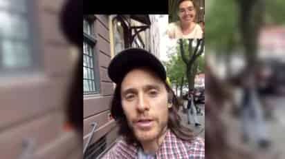 El actor y cantante Jared Leto sorprendió con una videollamada a una super fan rusa que padece una enfermedad en fase terminal por motivo de su cumpleaños número 27. (ESPECIAL) 