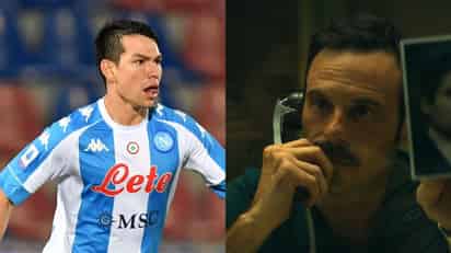 En una escena aparece de manera extraña el futbolista mexicano Hirving 'Chucky' Lozano como portada de un periódico y ya con la playera del Napoli. 