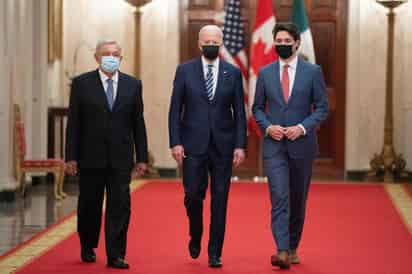 Reunión Trilateral reúne a López Obrador, Biden y Trudeau. (EFE)