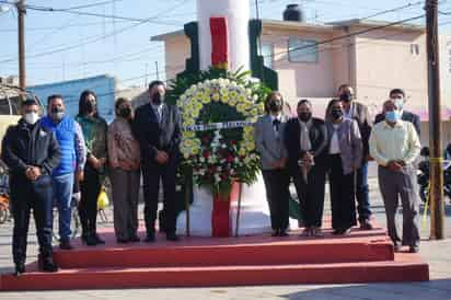 Autoridades municipales realizaron un acto cívico para conmemorar el 111 Aniversario de la Revolución Mexicana en Matamoros. 