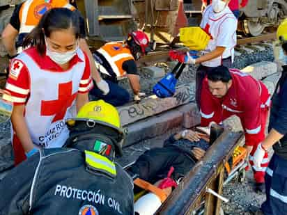 Un hombre sufrió la amputación de su pierna izquierda luego de caer del tren en la colonia Brittingham de la ciudad de Gómez Palacio. (EL SIGLO DE TORREÓN) 
