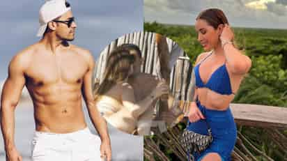 Carlos Rivera y Cynthia Rodríguez en la playa. (TV NOTAS)