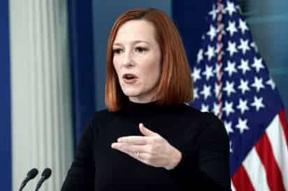 La portavoz de la Casa Blanca, Jen Psaki, denunció este jueves que Rusia mantiene su 'escalada' en el conflicto ucraniano al afirmar que Moscú pretende multiplicar la presencia de tropas en Bielorrusia. (ARCHIVO)