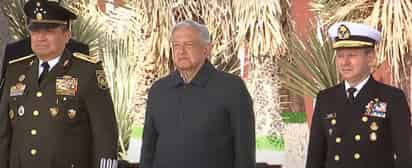 Fue durante su discurso donde resaltó el trabajo del Ejercito mexicano. (ESPECIAL)
