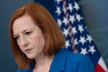 Psaki explicó que, en su preparación para el viaje a Europa, esta mañana se hizo una prueba PCR y dio positivo, por lo que no acompañará al mandatario. (ARCHIVO) 