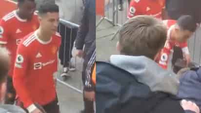 ¡Causa indignación! Cristiano Ronaldo le rompe el celular a un aficionado con autismo