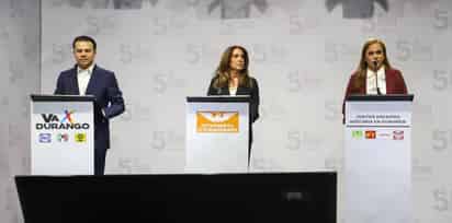 Vitela se concentró en el impulso de obras, Villegas aseguró que apoyará la creación de empleos y Flores criticó la situación del estado.