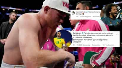 Dani Alves, Marcelo y otras figuras que apoyaron a 'Canelo' Álvarez tras la derrota