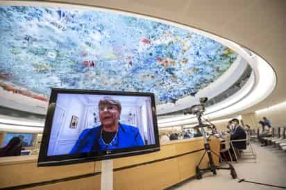 Centenares de uigures se movilizaron hoy ante la sede europea de la ONU en Ginebra y de la oficina de Bachelet para pedir que no se retrase más la publicación de un informe sobre los abusos. (ARCHIVO)