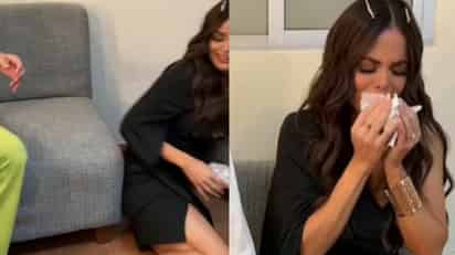 Le dan empujón a Marisol González y termina en el suelo