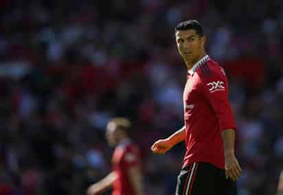 El astro portugués Cristiano Ronaldo, del Manchester United, en un partido amistoso ante el Rayo Vallecano, en Old Trafford de Manchester, el domingo 31 de julio de 2022. (Dave Thompson/PA vía AP)
