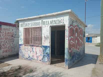 Así es como luce actualmente la caseta policiaca de la colonia Simón Zamora de ciudad Lerdo.