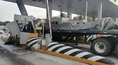 Por fortuna, no se encontraba personal en el interior de la cabina. (Foto: GUARDIA NACIONAL)